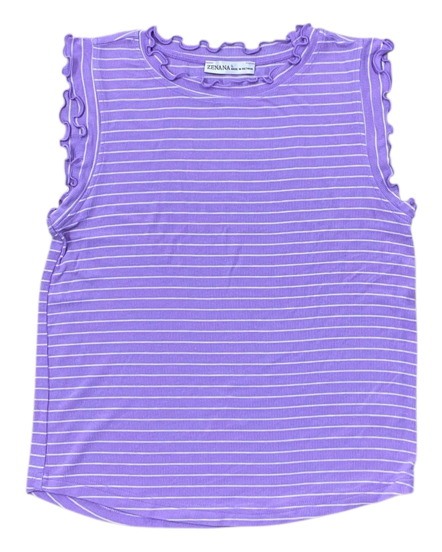 Top Sleeveless By Zenana In Purple, Size:L