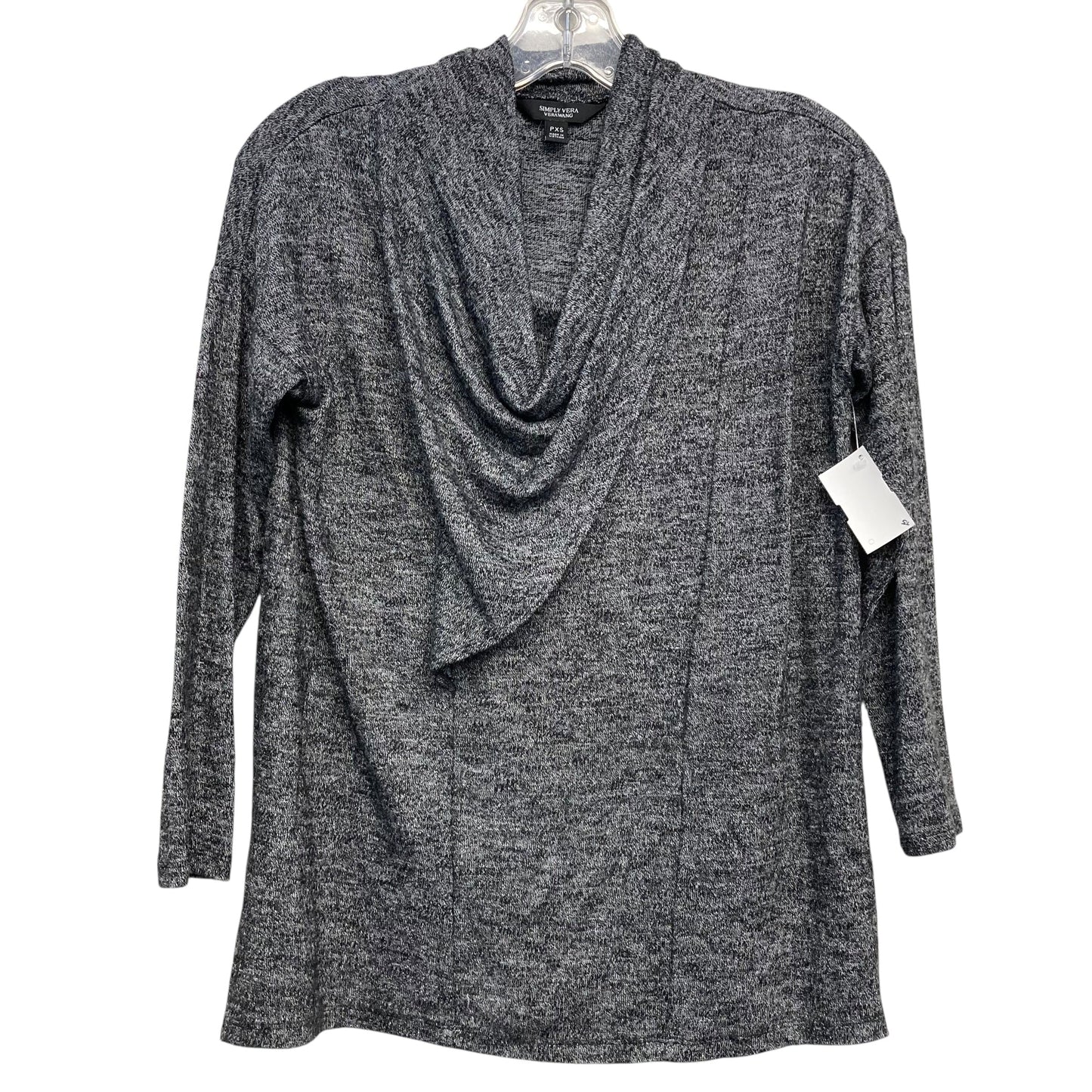 Top Ls By Simply Vera In Grey, Size:Xsp