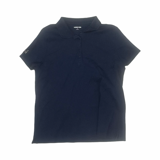 Blouse Ss By Lands End In Blue, Size:L