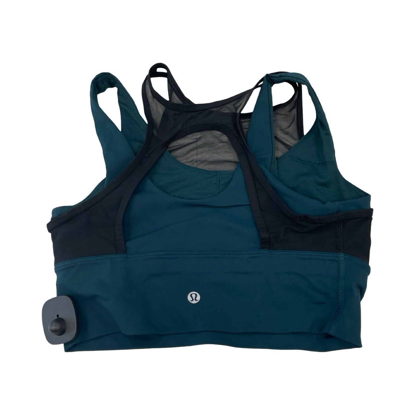 Athletic Bra By Lululemon In Black & Green, Size:6