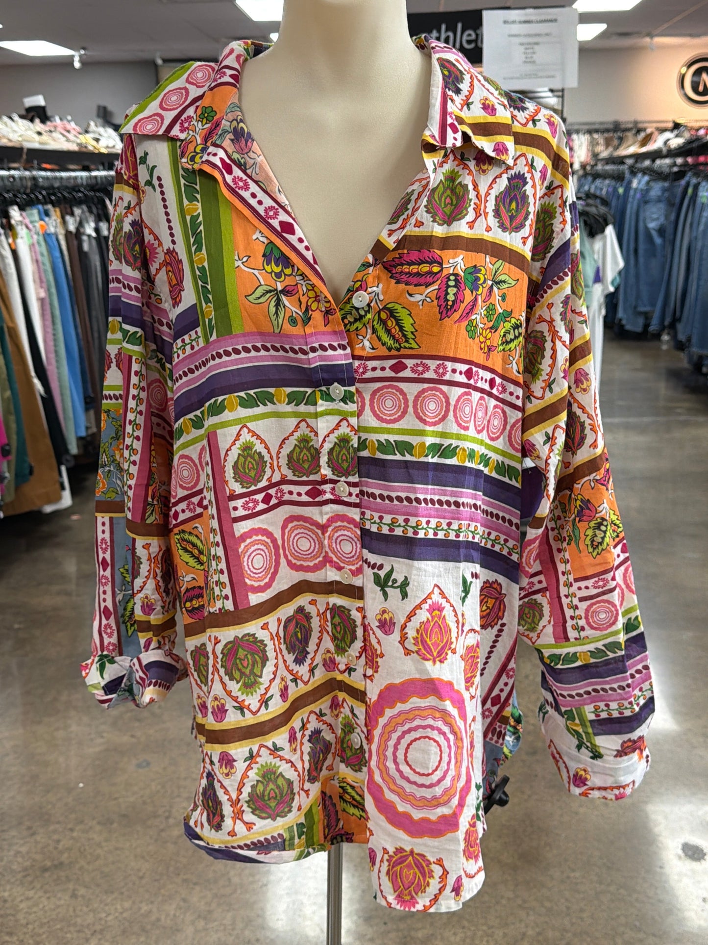 Top Ls By Calypso St Barth In Multi, Size:1X