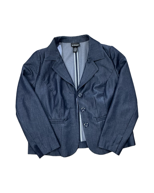 Blazer By Lane Bryant In Blue Denim, Size:Xl