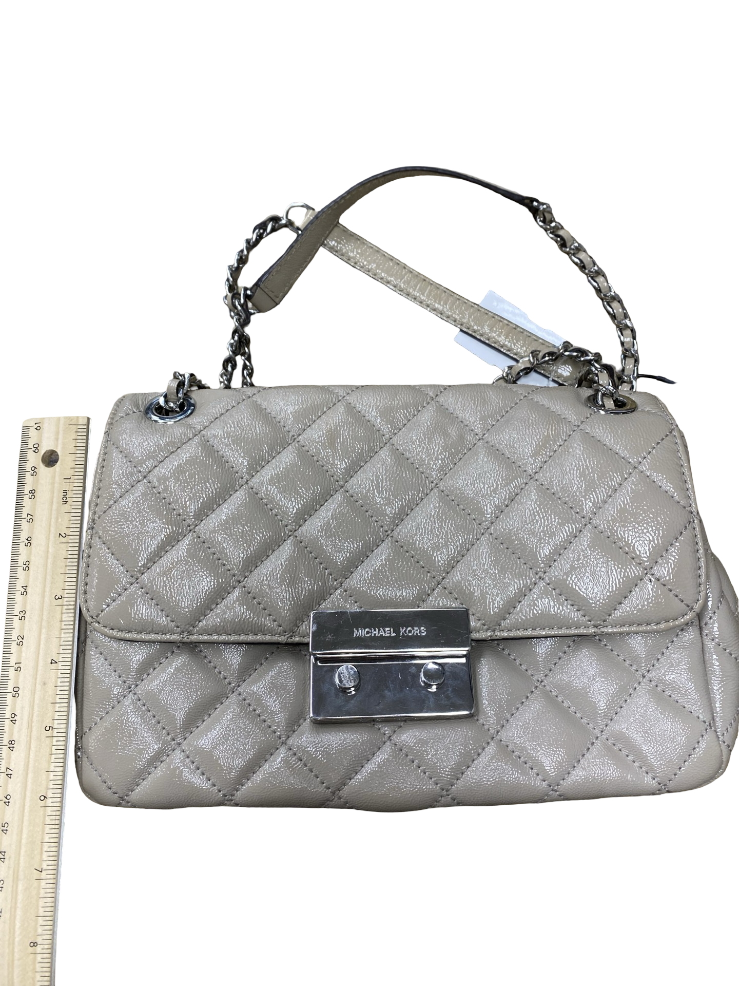 Handbag Designer By Michael Kors In Beige, Size:Medium