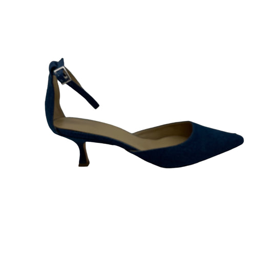 BLUE SHOES HEELS KITTEN by ANN TAYLOR Size:8.5