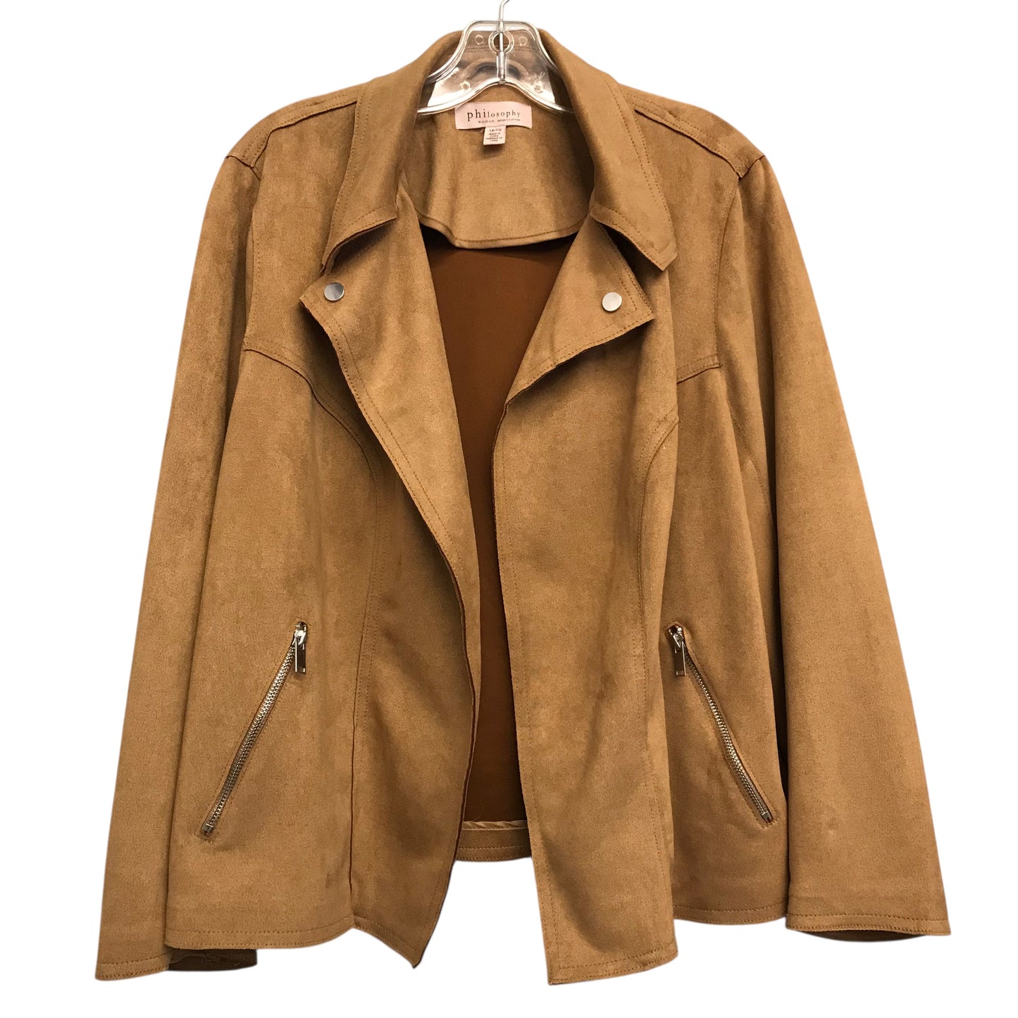 Jacket Other By Philosophy In Tan, Size:1X