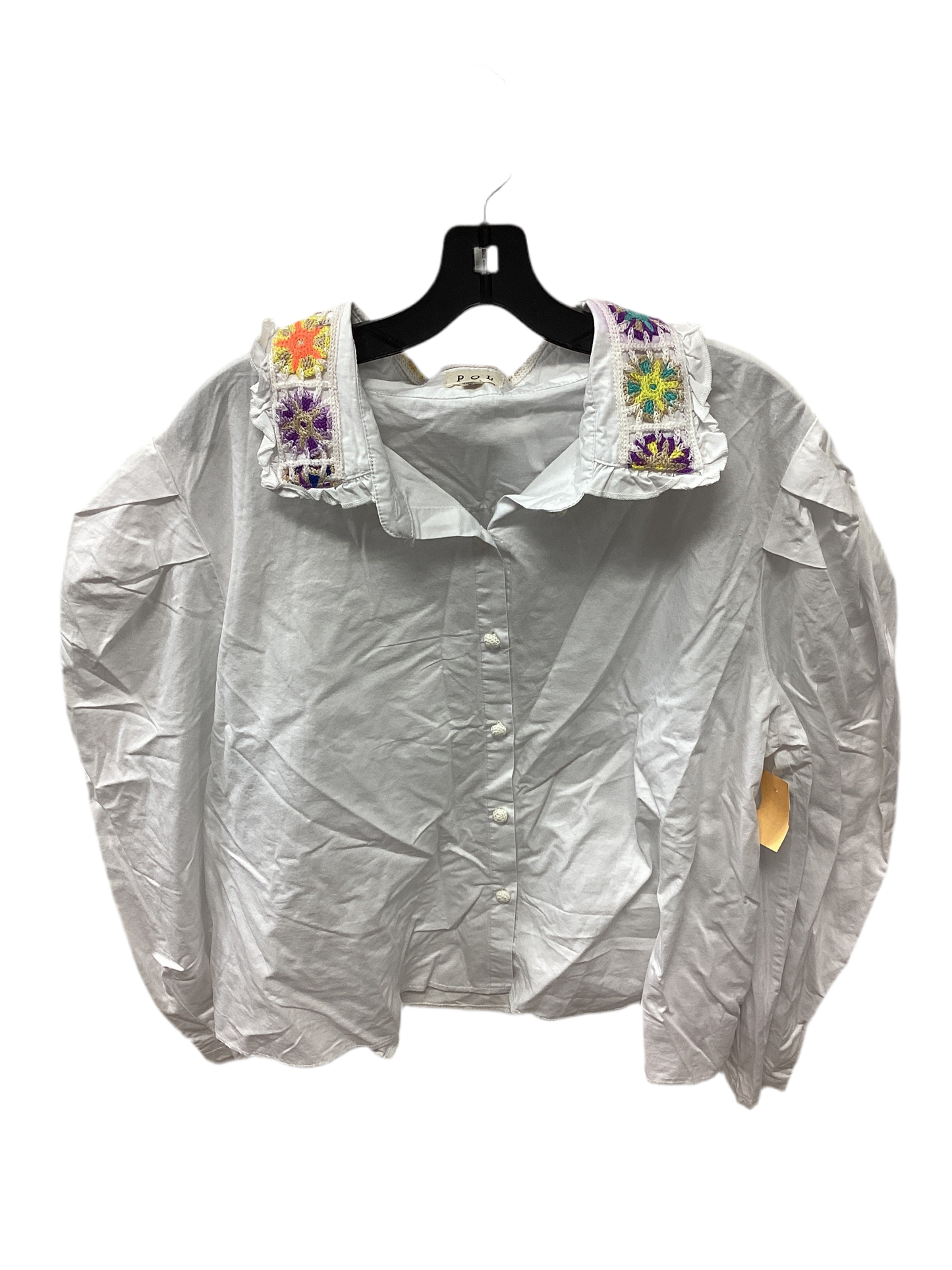 Top Ls By Pol In White, Size:M