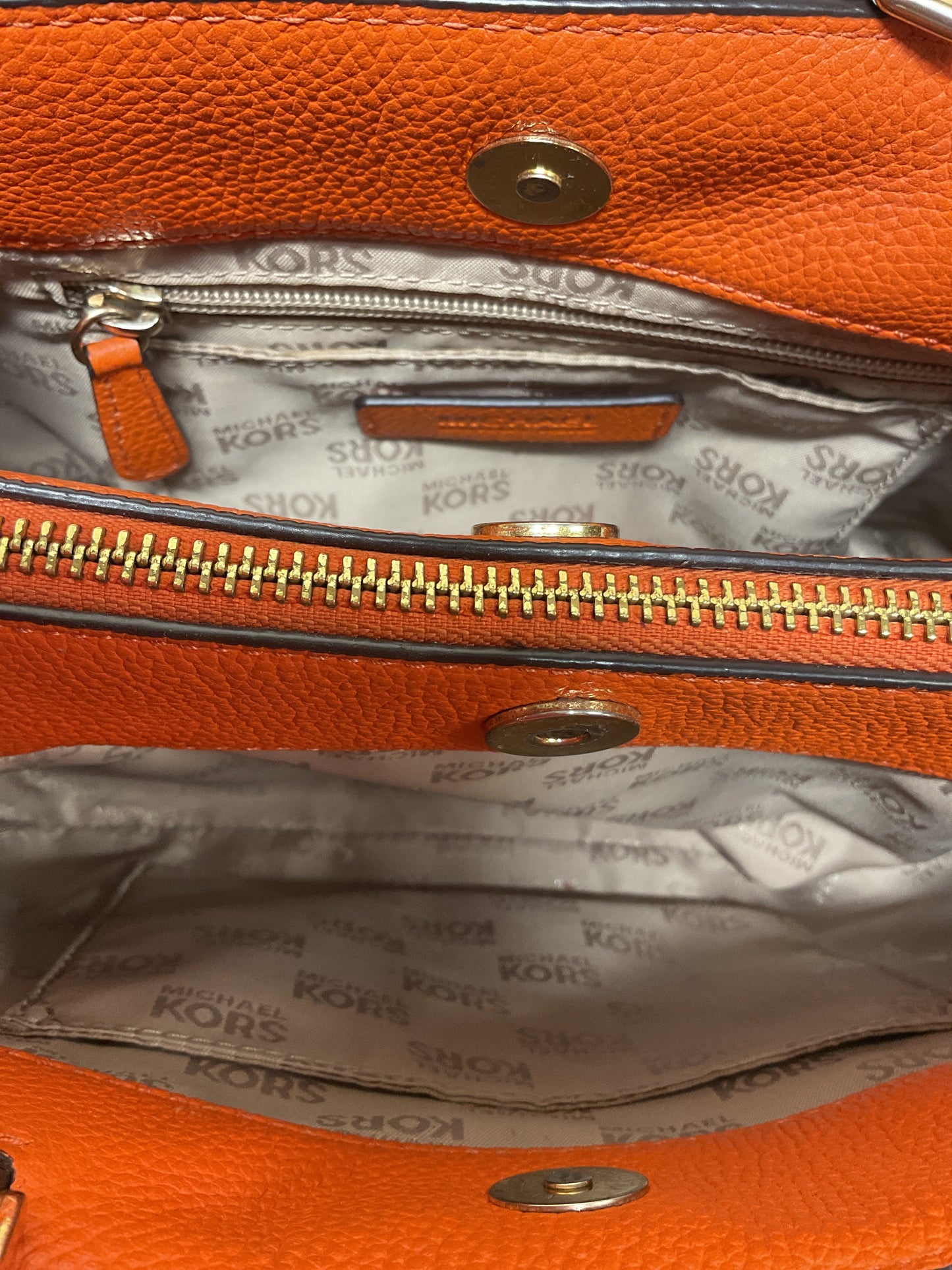 Crossbody Leather By Michael By Michael Kors In Orange, Size:Small