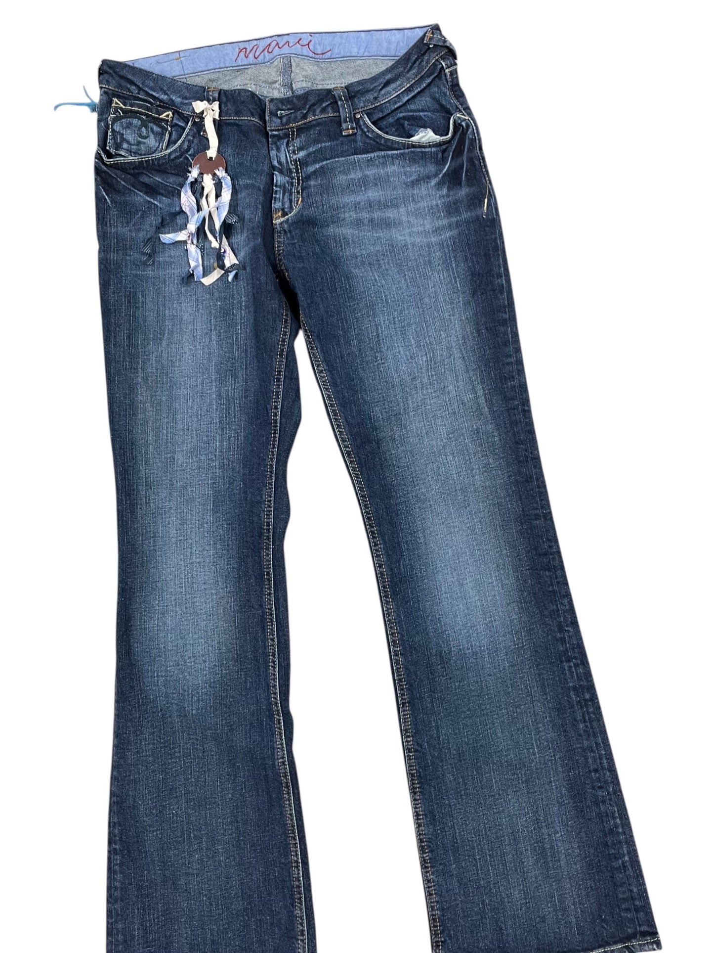 Jeans Boot Cut By Mavi In Blue Denim, Size:14