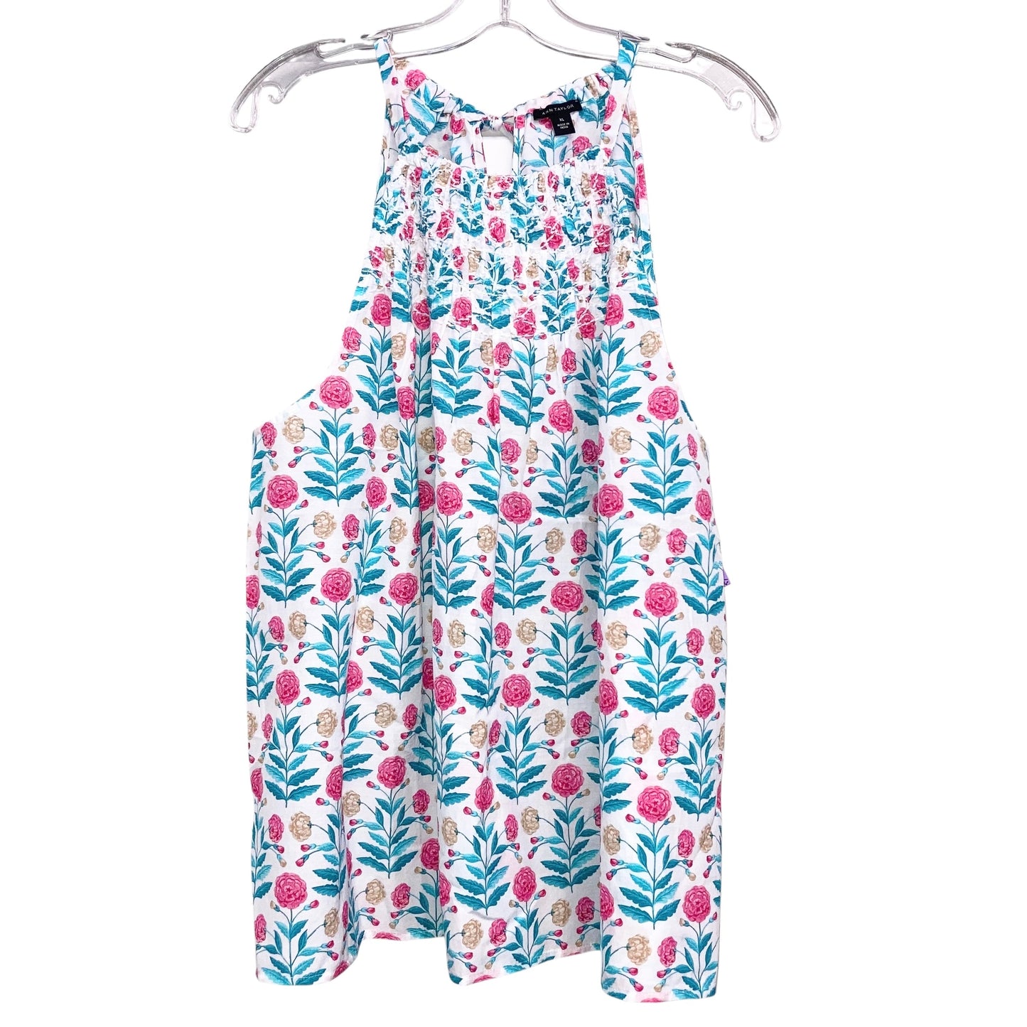 Top Sleeveless By Ann Taylor In Floral Print, Size:Xl