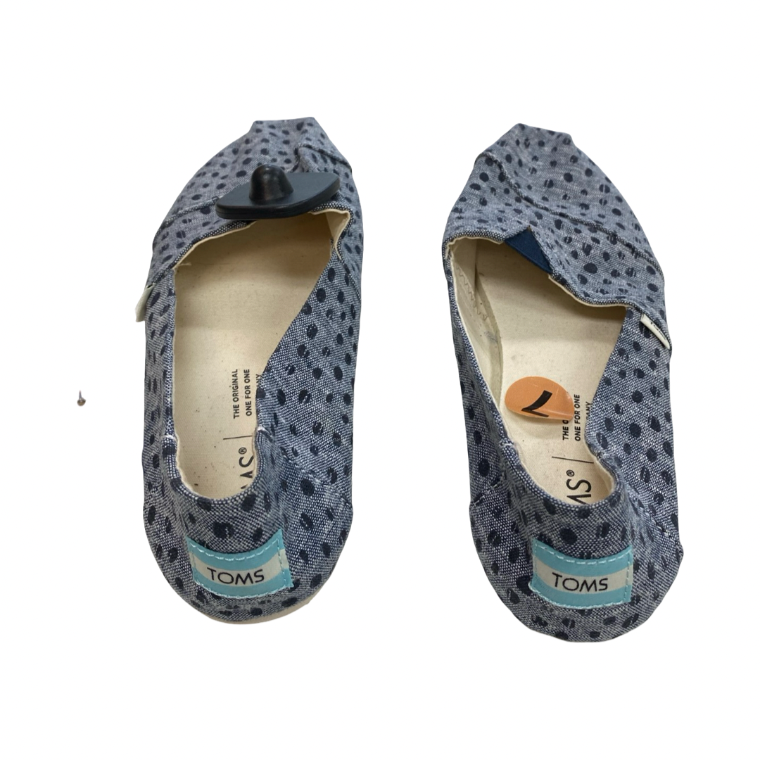 Shoes Flats By Toms In Blue, Size:7