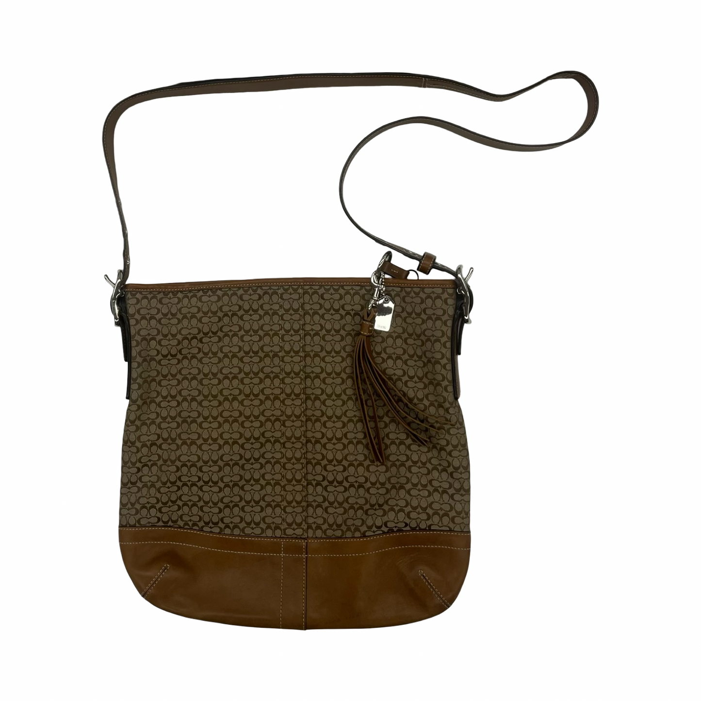 Crossbody Designer By Coach In Brown, Size:Medium