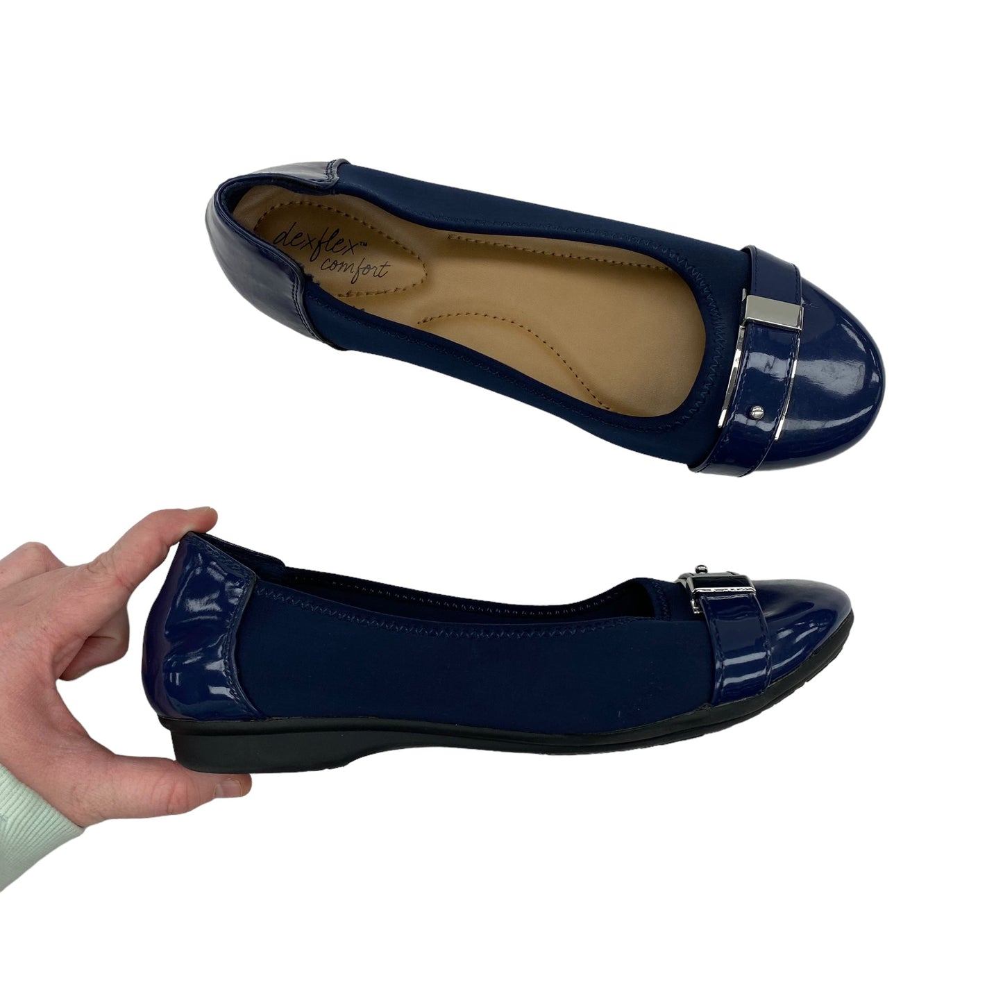 BLUE SHOES FLATS by DEXFLEX Size:8