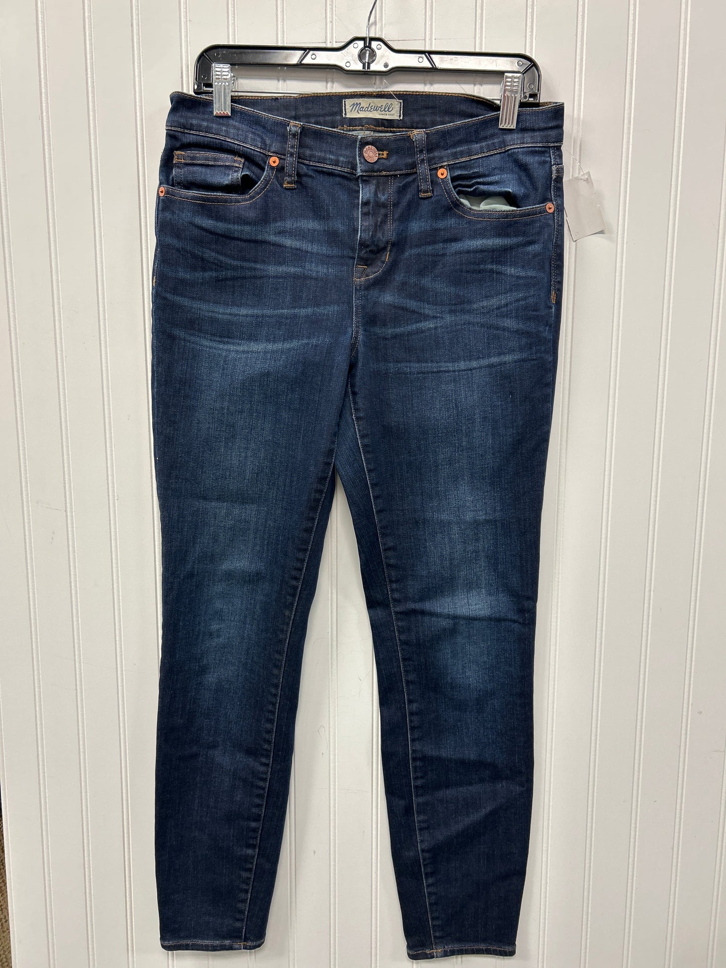 Jeans Skinny By Madewell In Blue Denim, Size:8