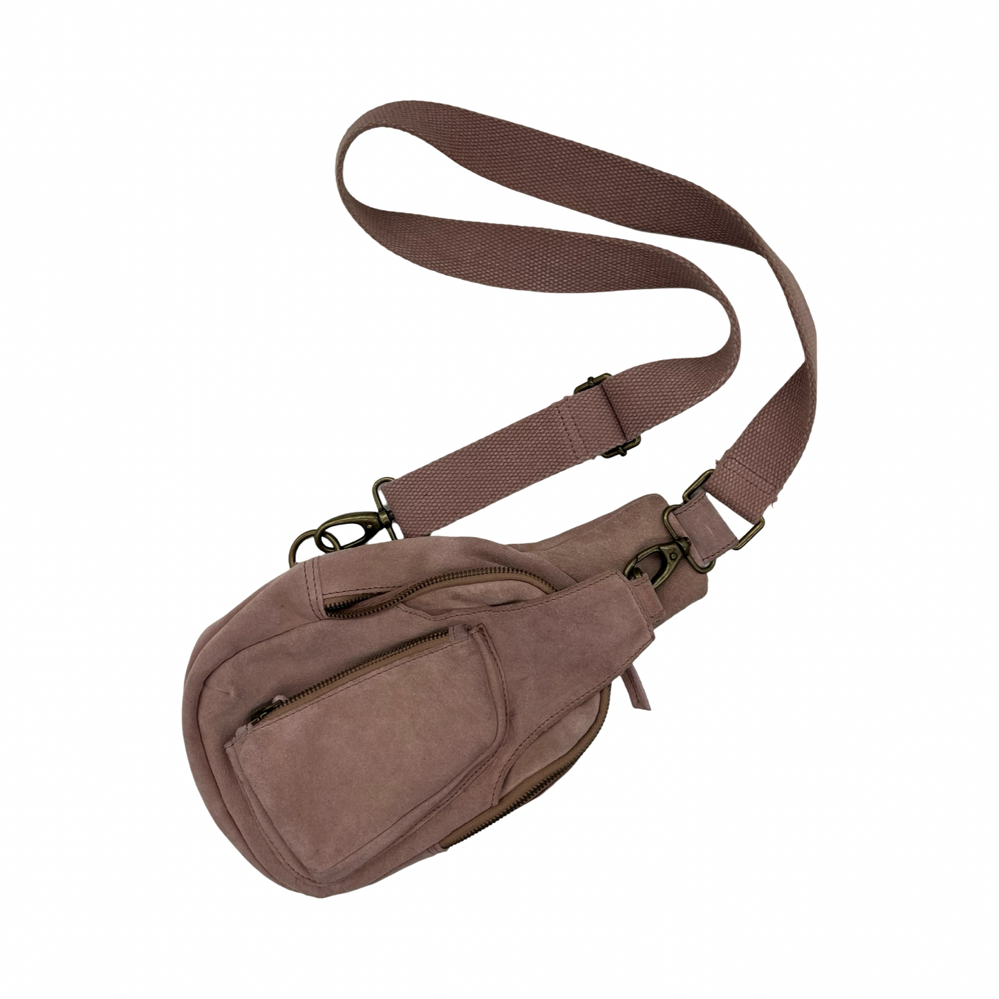 Crossbody Leather By Free People In Pink, Size:Medium