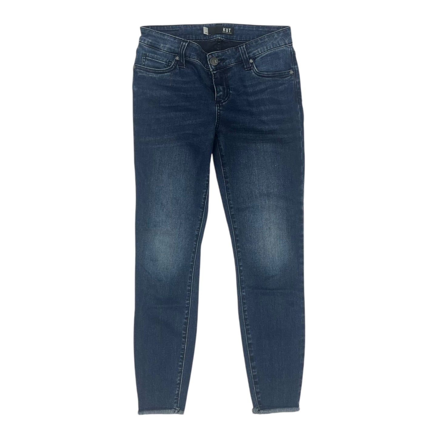 Jeans Skinny By Kut In Blue Denim, Size:4