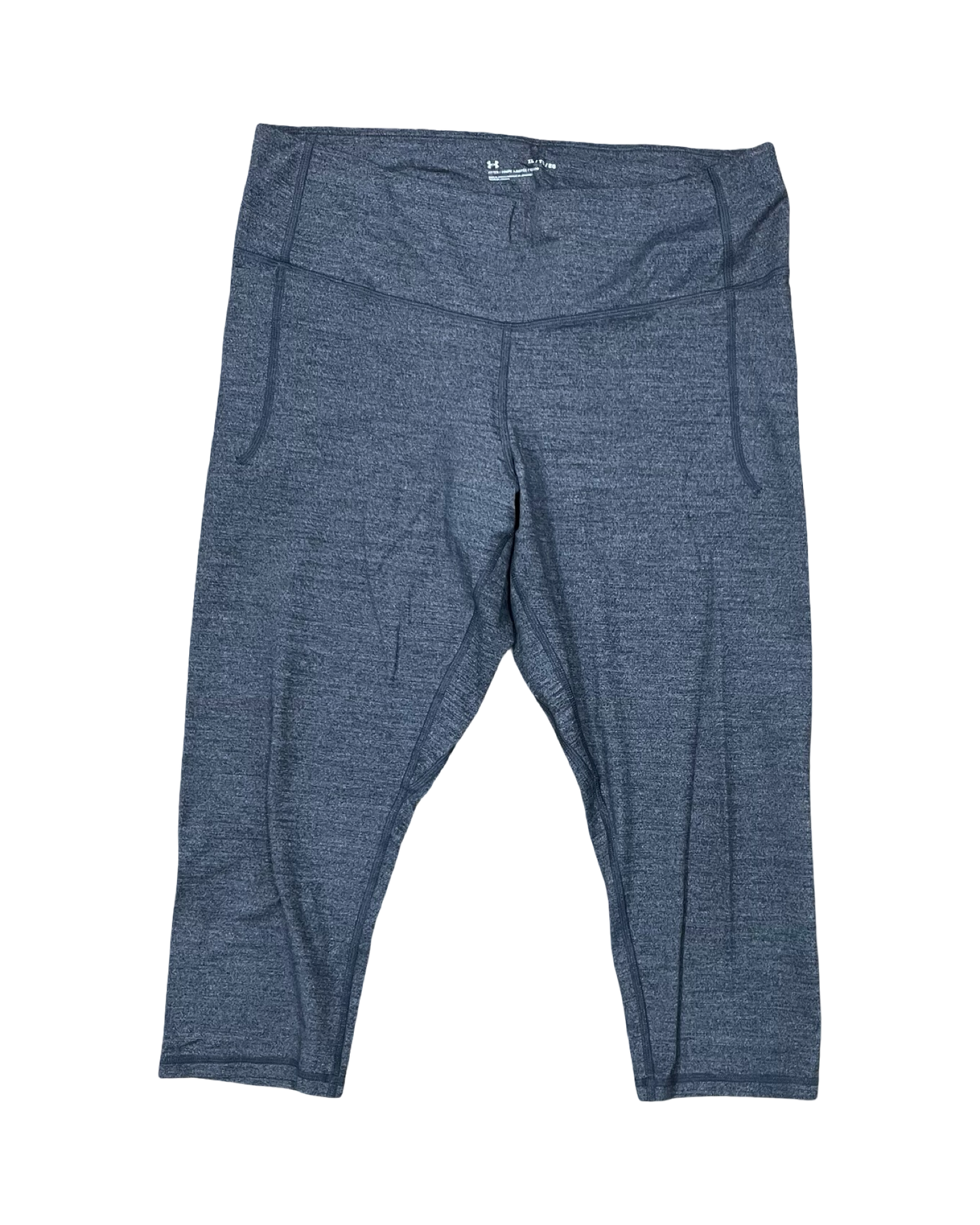 Athletic Leggings Capris By Under Armour In Grey, Size:Xl