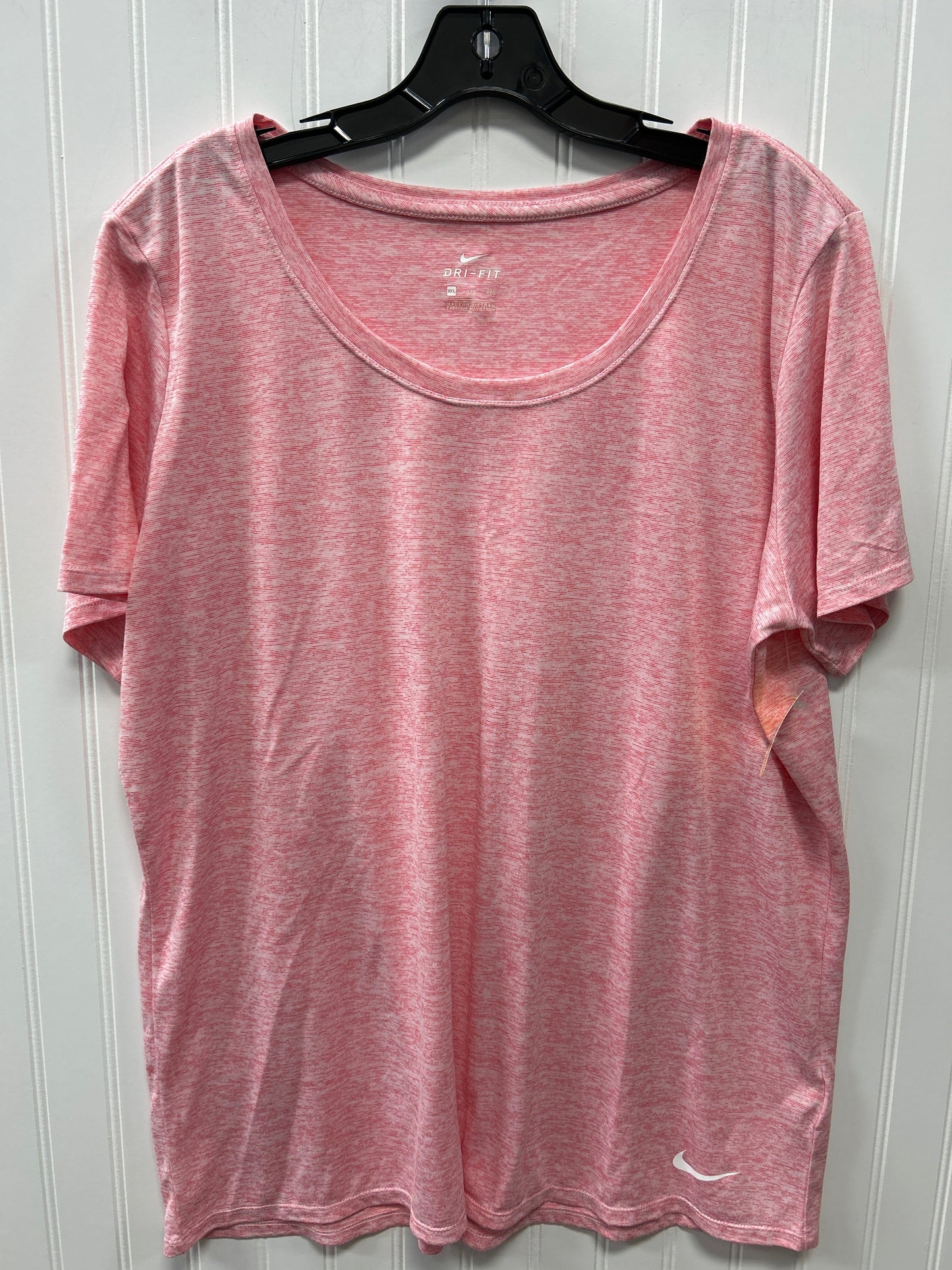 Athletic Top Ss By Nike Apparel In Pink, Size:Xxl