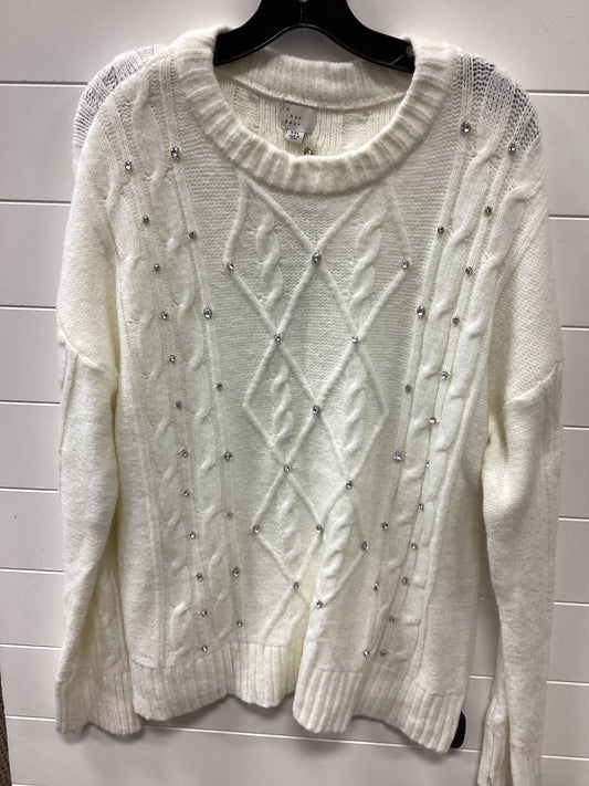 Sweater By A New Day In Cream, Size:1X