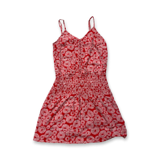Dress Casual Midi By Loft In Red & White, Size:Xs