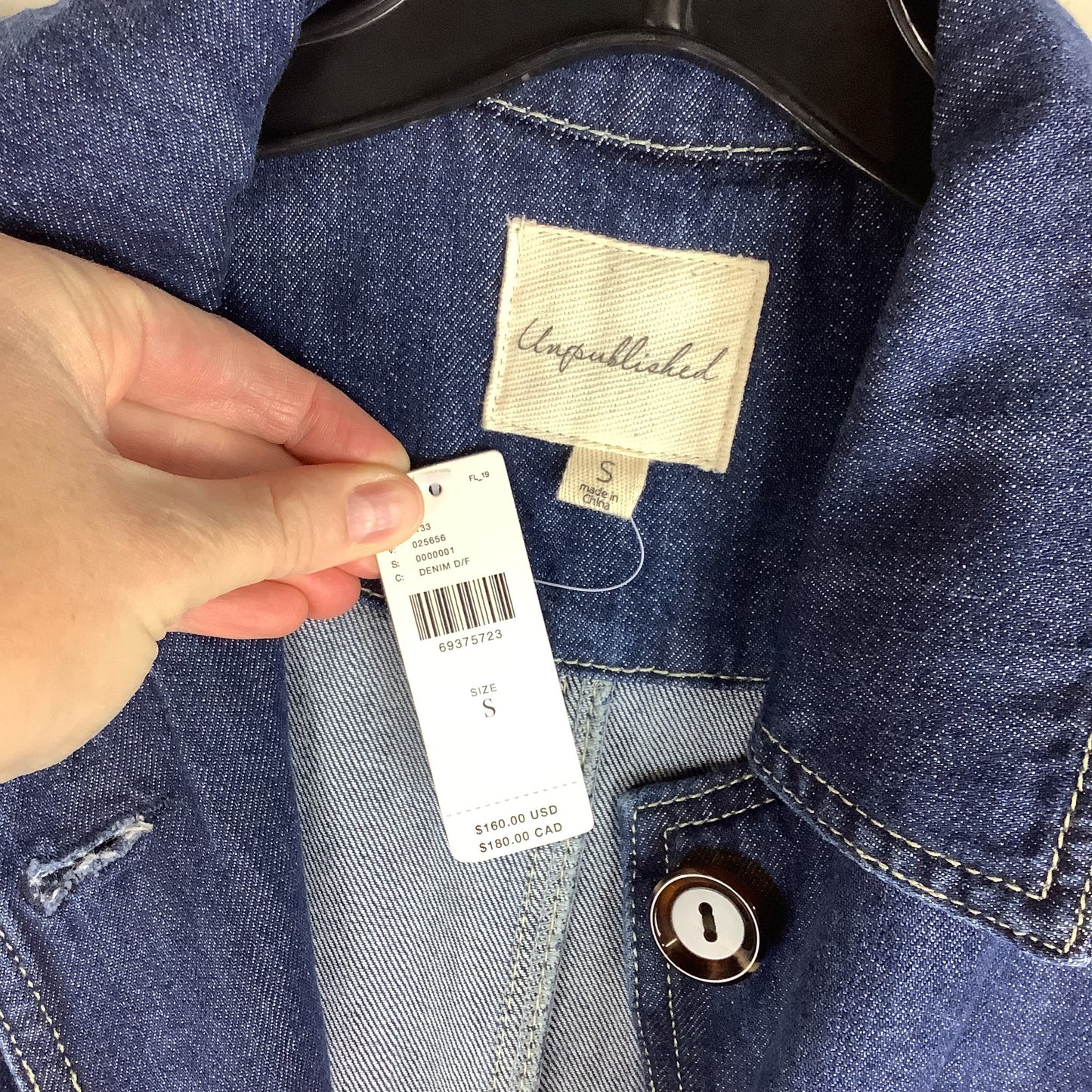 Jacket Denim By Anthropologie In Blue Denim, Size: S