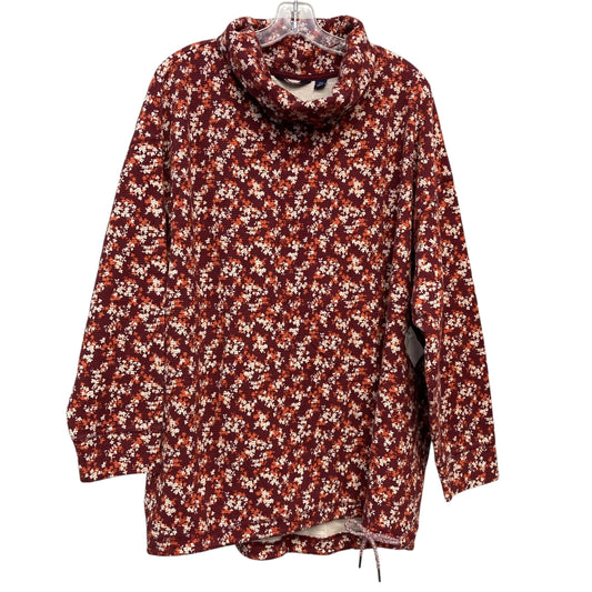 Top Ls By Lands End In Orange & Red, Size:3X