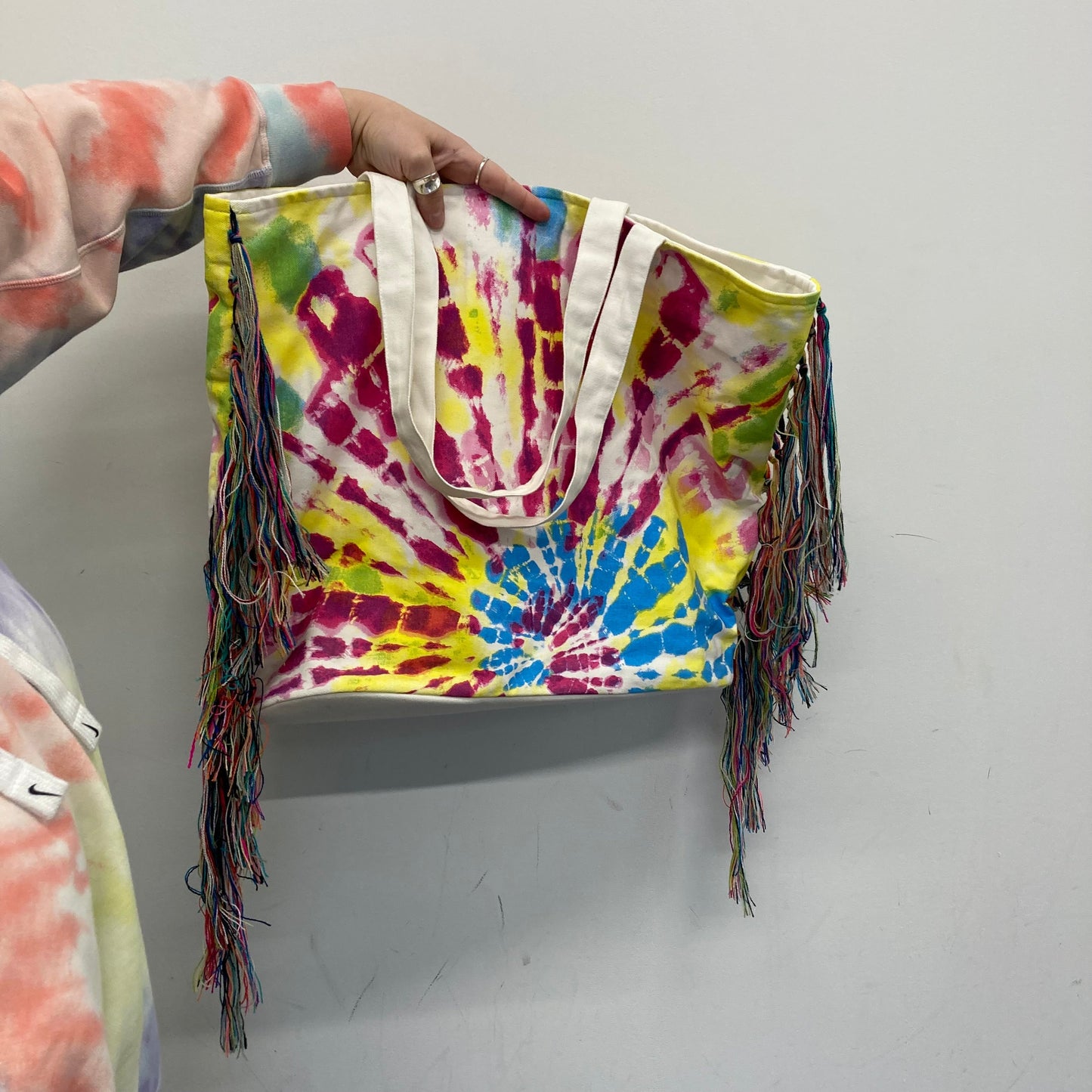 Tote In Tie Dye Print, Size:Large