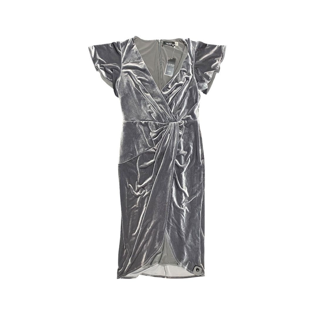Dress Party Midi By Lauren By Ralph Lauren In Grey, Size:10