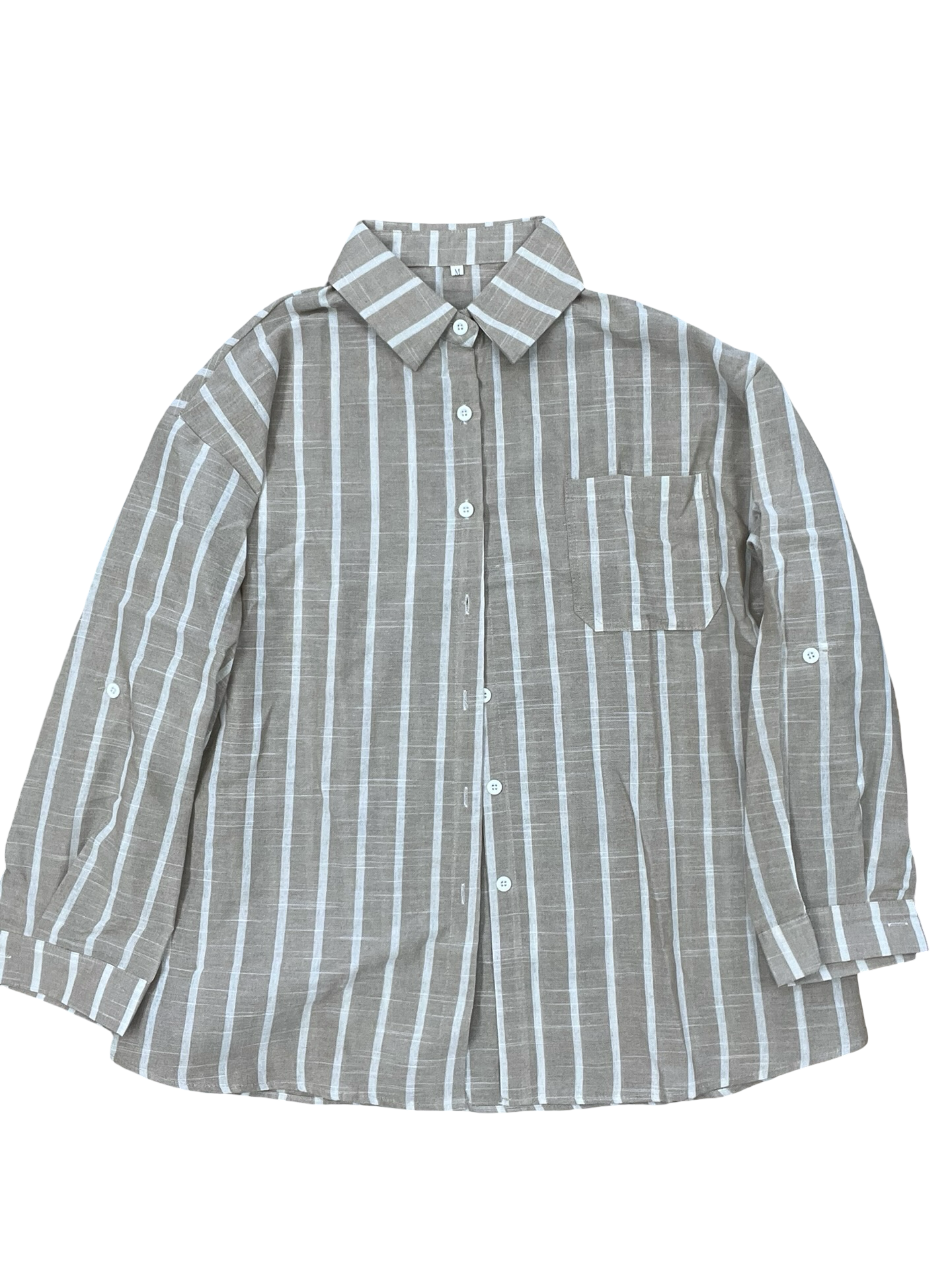 Blouse Ls By Clothes Mentor In Tan, Size:L