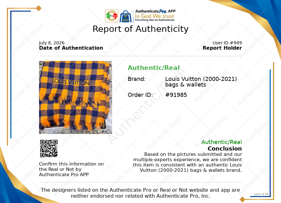 Scarf Luxury Designer By Louis Vuitton In Checkered Pattern