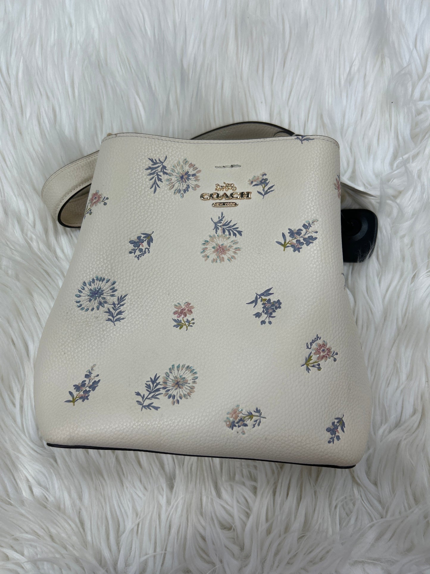 Crossbody Designer By Coach In White, Size:Small