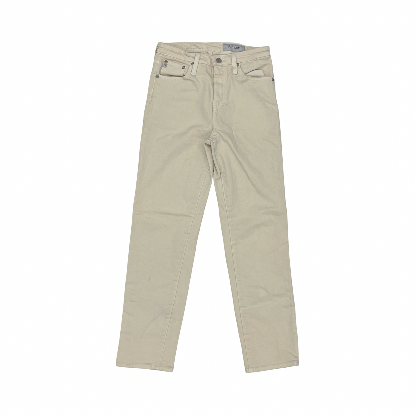 Jeans Skinny By Ag Jeans In Cream Denim, Size:4