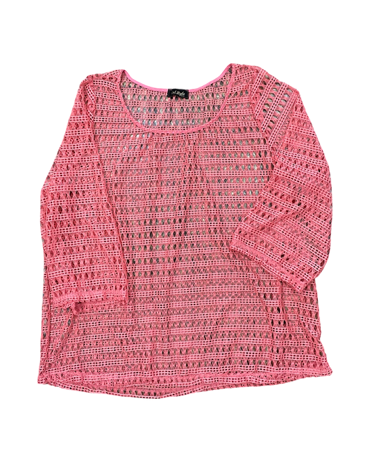 Top 3/4 Sleeve By Cal Style In Orange, Size:Xl