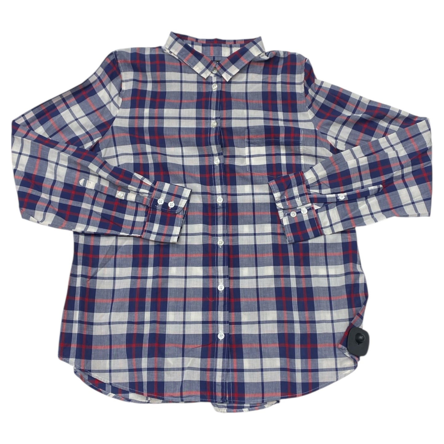 Top Ls By J. Crew In Blue Red & White, Size:Xl