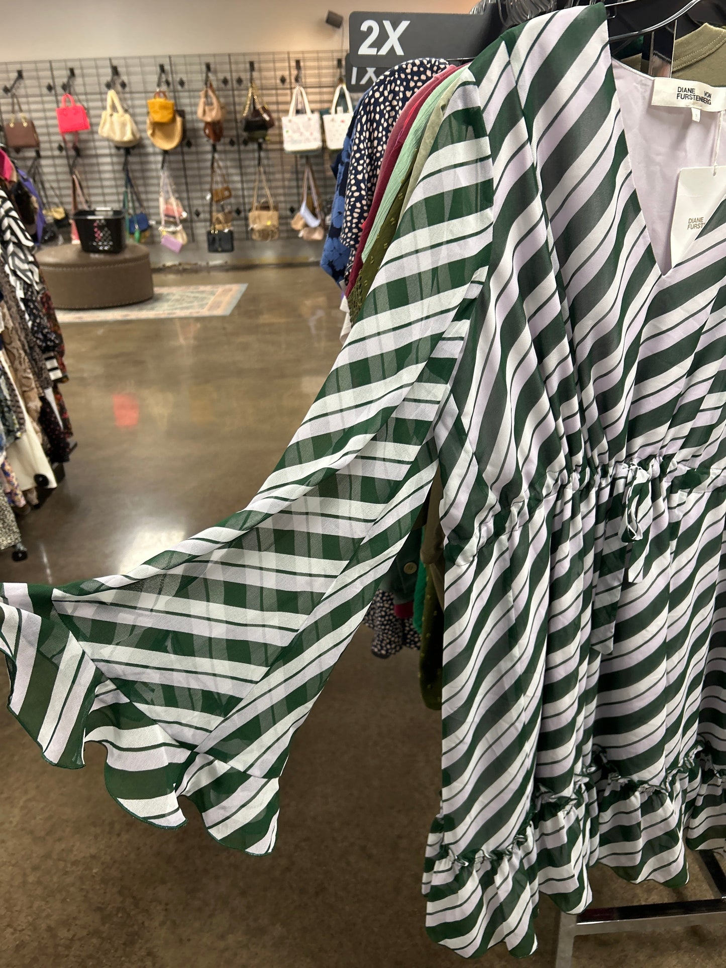 Dress Designer By Diane Von Furstenberg In Striped Pattern, Size:M