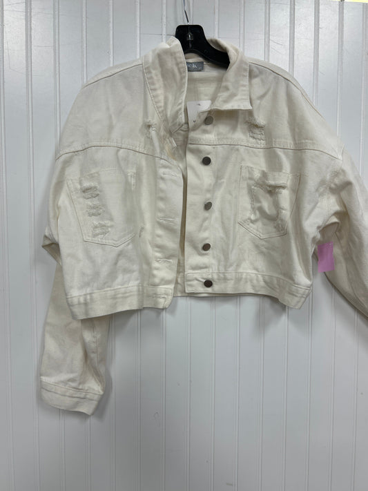 Jacket Denim By Blue B In White Denim, Size:M