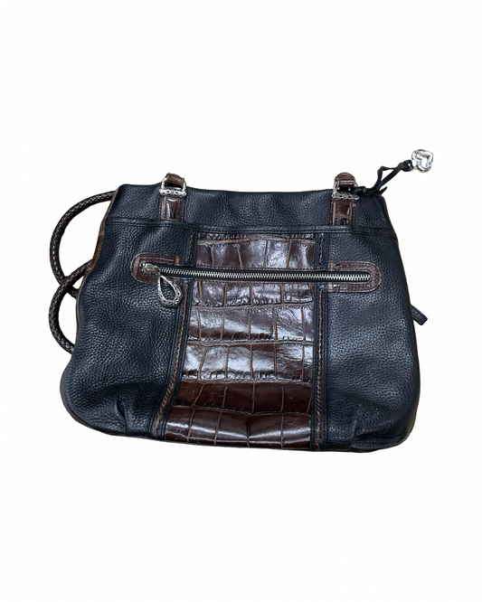Handbag By Brighton In Black & Brown, Size:Medium