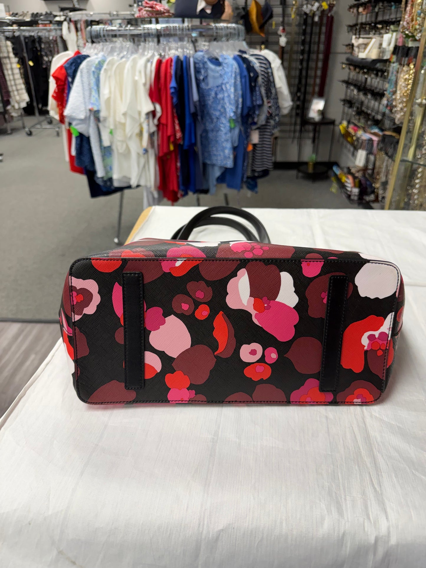 Handbag Designer By Kate Spade In Black & Pink, Size:Large