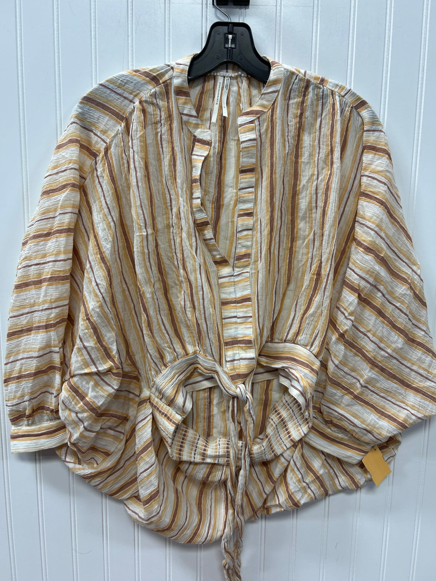 Top Ls By Anthropologie In Brown & Cream, Size:S