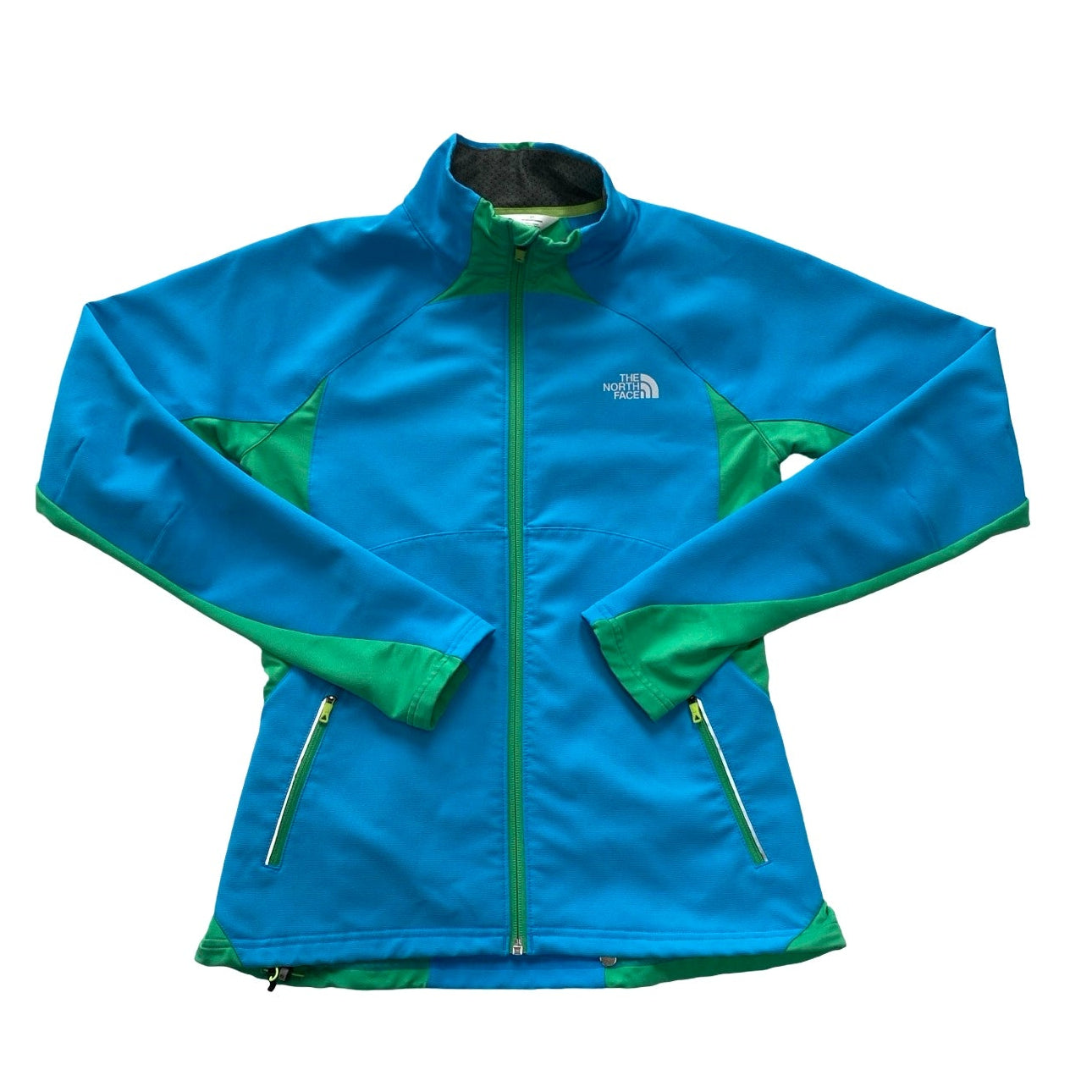 Athletic Jacket By The North Face In Blue & Green, Size:Sp