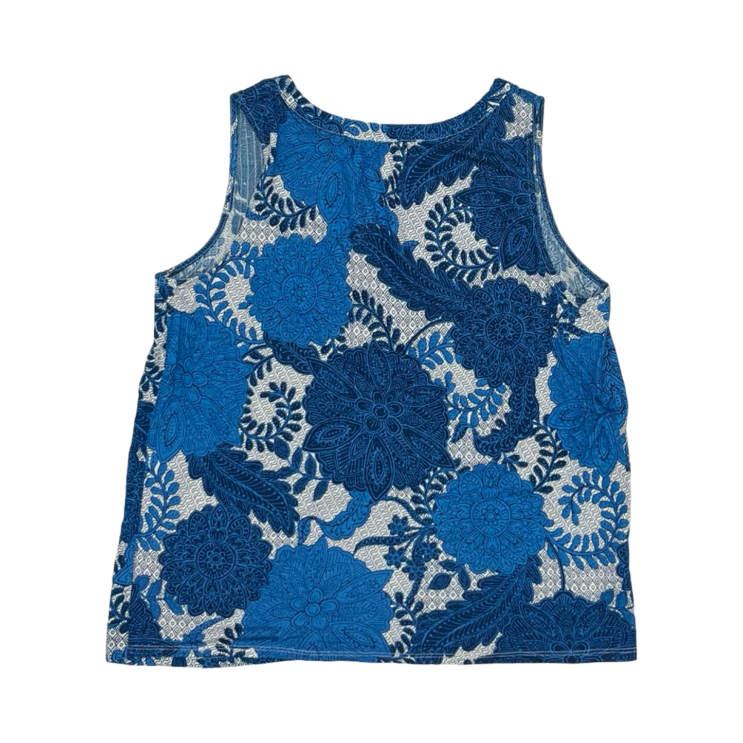 Blouse Sleeveless By Logg In Blue & White, Size:S