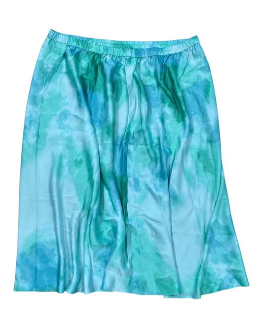 Skirt Midi By Susan Graver In Green, Size:2X