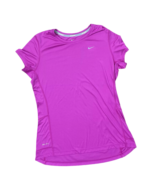 Athletic Top Ss By Nike In Pink, Size:M