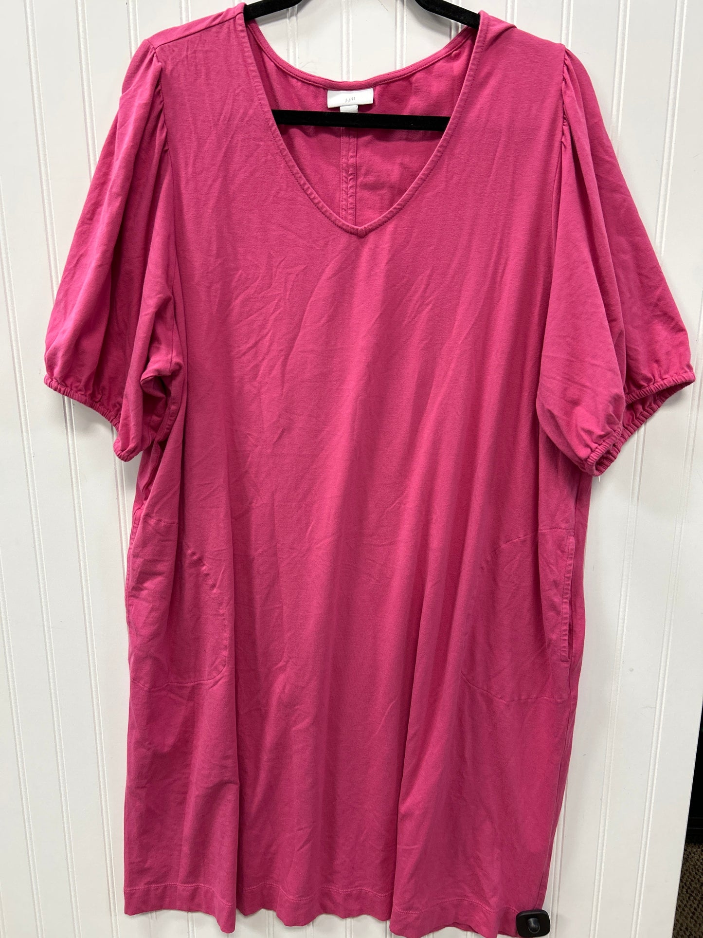 Dress Casual Midi By J. Jill In Pink, Size:2X