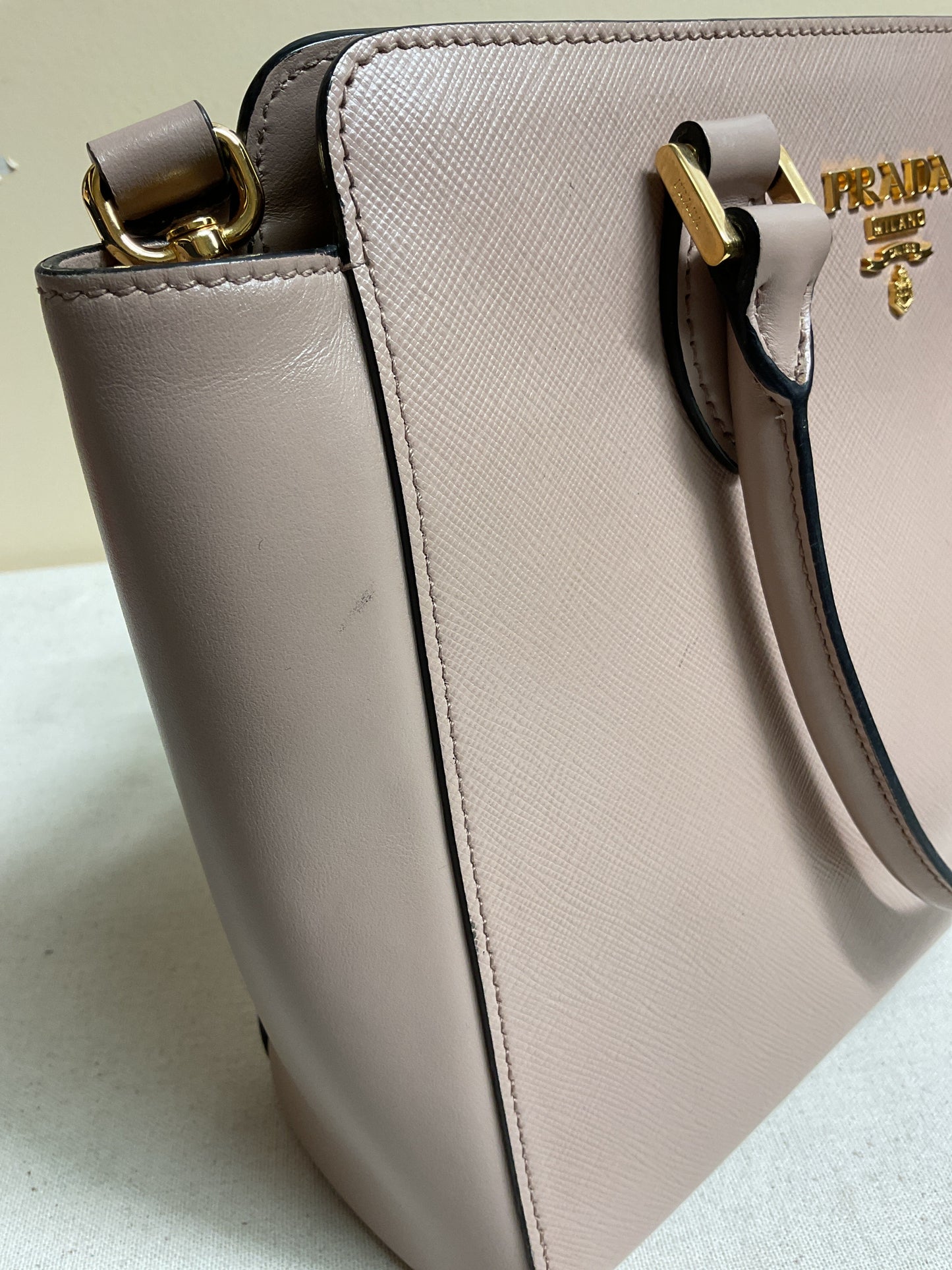 Handbag Luxury Designer By Prada In Pink, Size:Medium