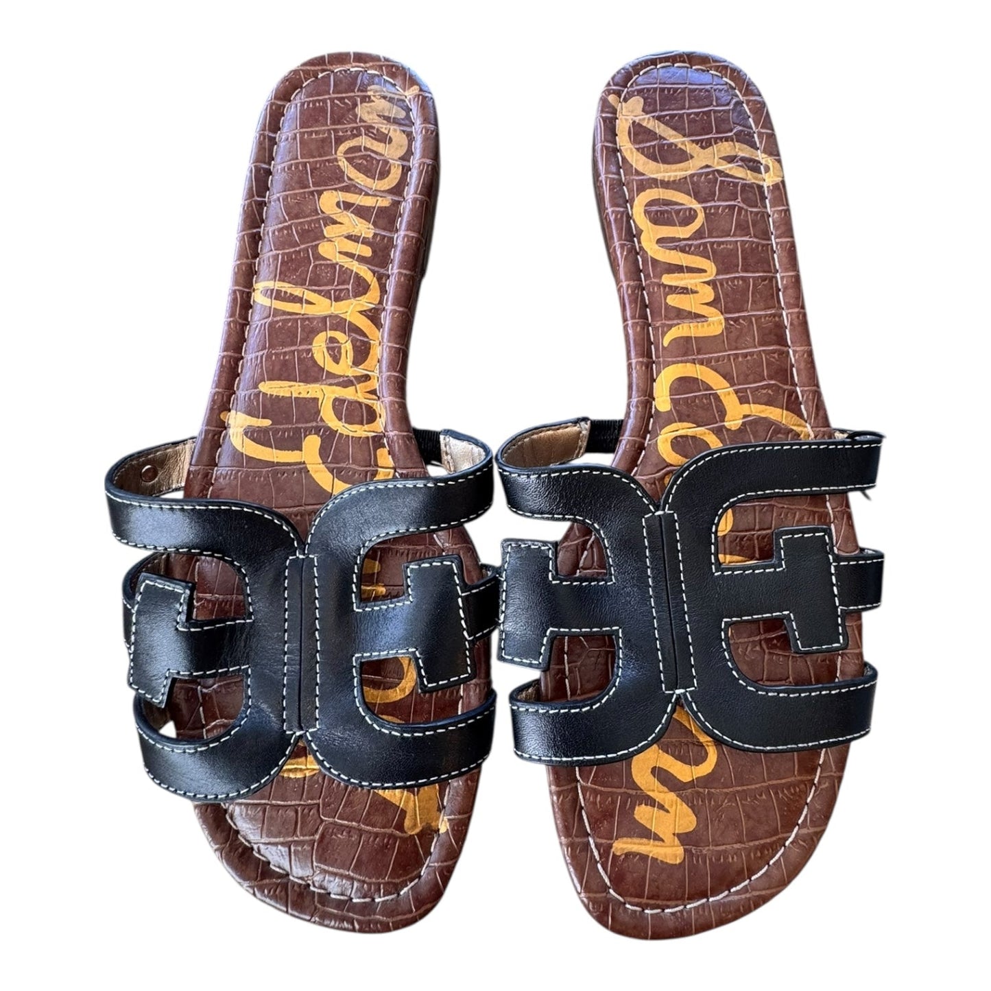 Sandals Flats By Sam Edelman In Black, Size:9.5