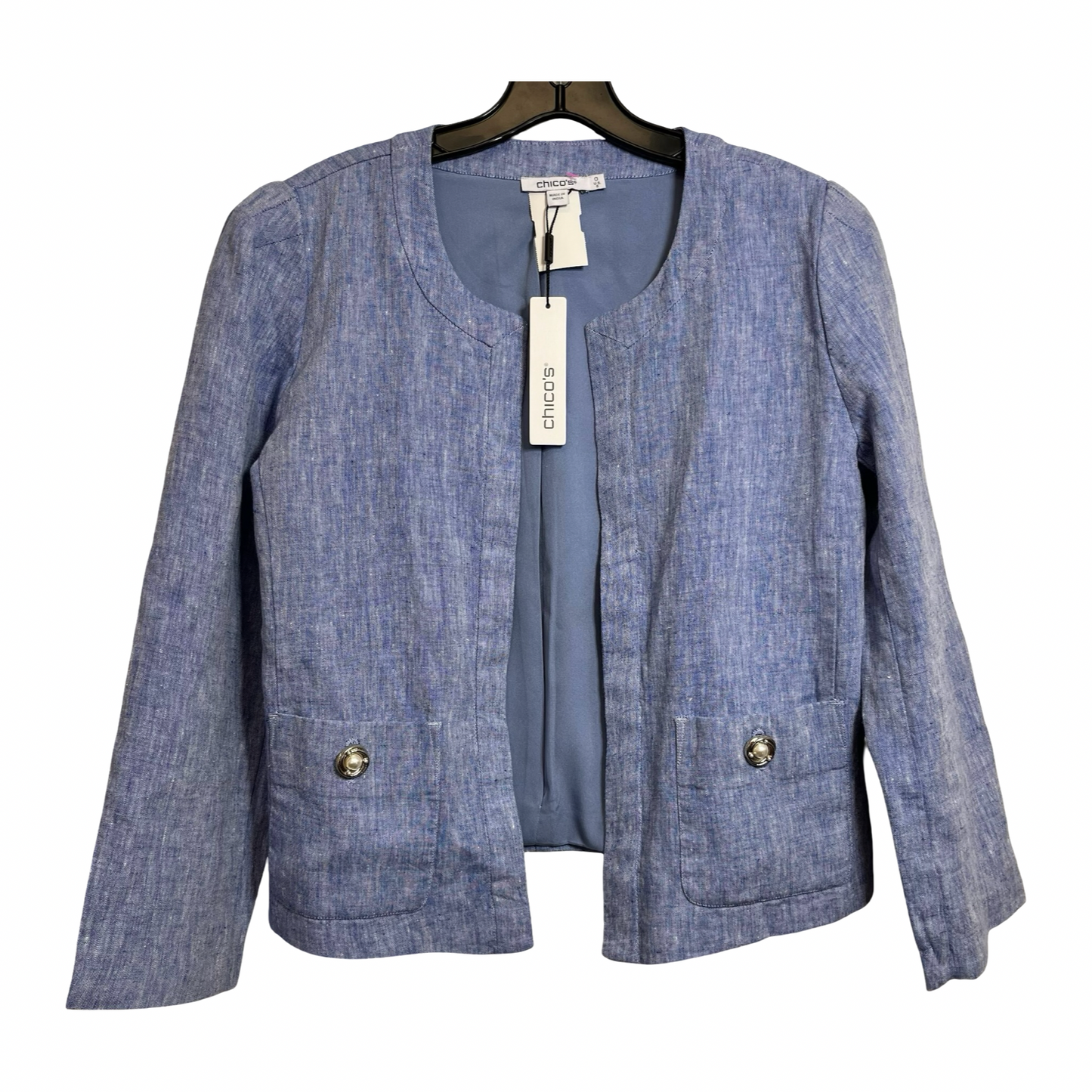 Blazer By Chicos In Blue, Size: S