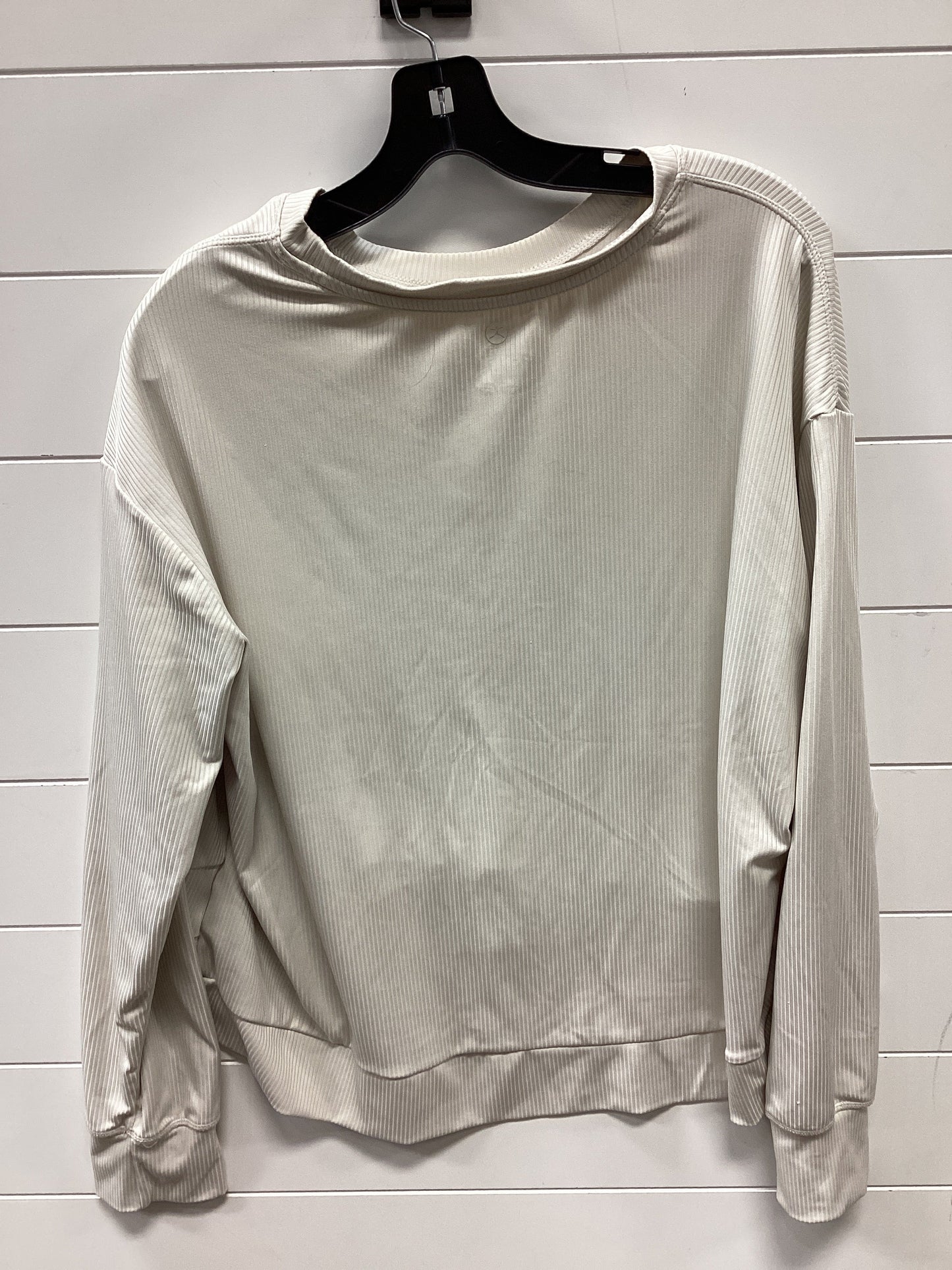 Athletic Top Ls Crewneck By Danskin In Cream, Size:Xl