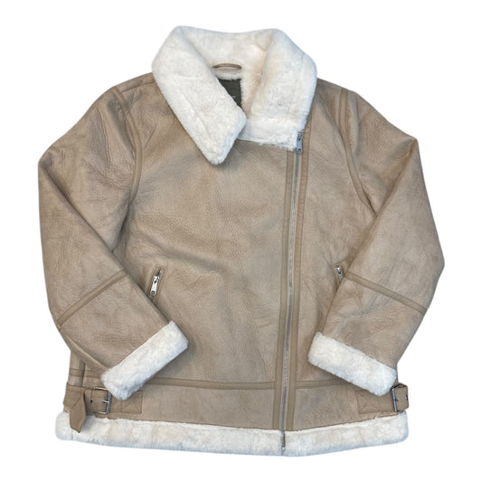 Coat Faux Fur & Sherpa By Maurices In Cream, Size:Xl