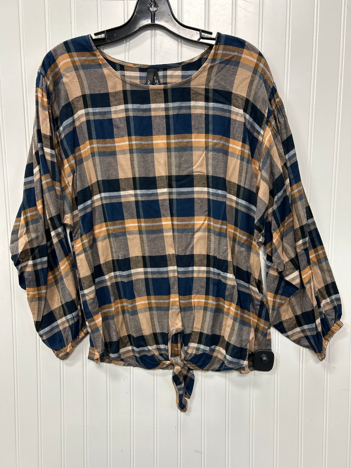 Top Ls By Liverpool In Plaid Pattern, Size:S