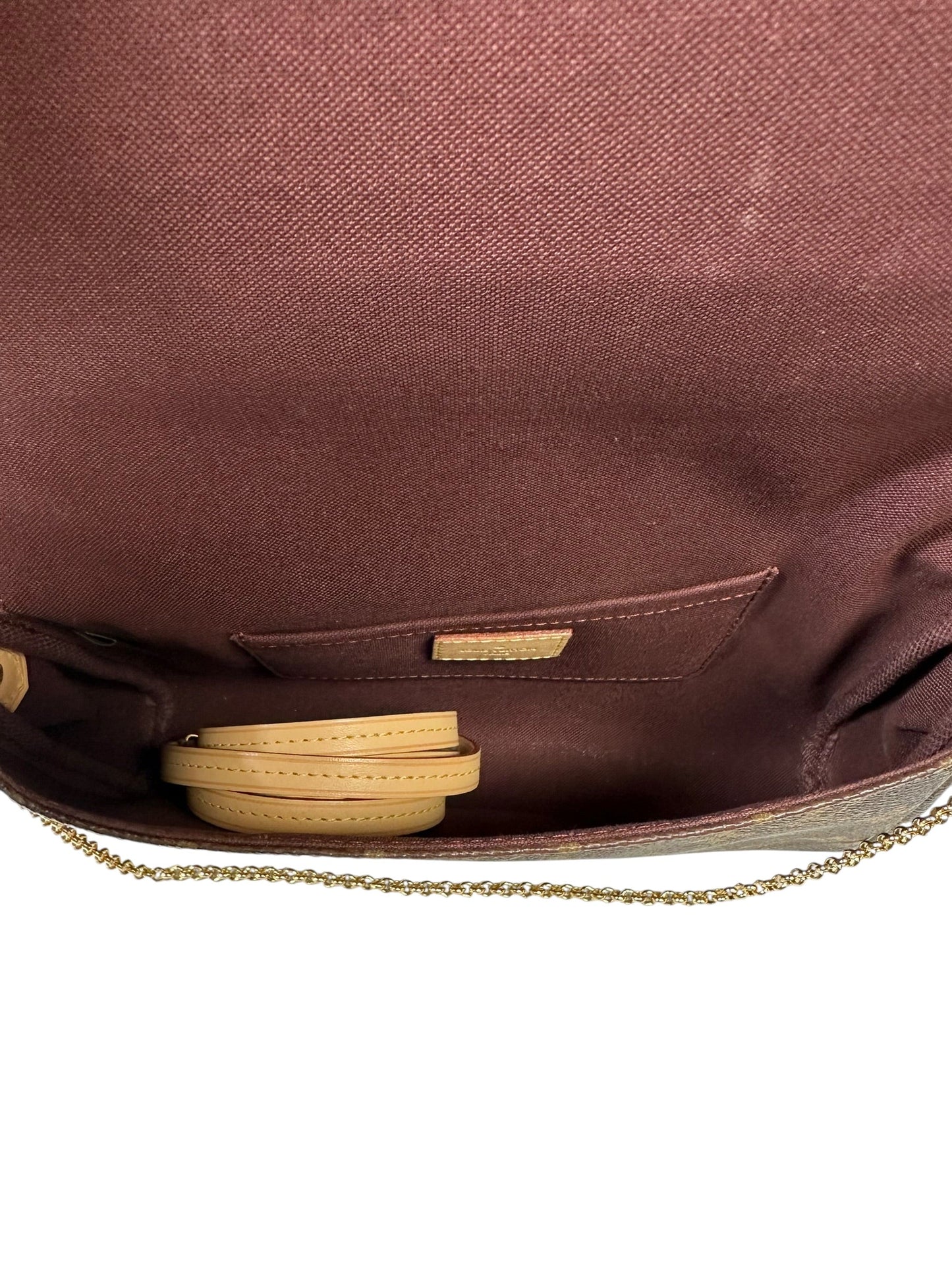 Handbag Luxury Designer By Louis Vuitton In Brown & Gold, Size:Small